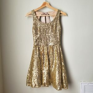 B. Darlin • Golden Sequin Dress